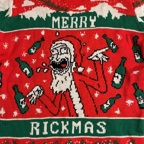 Merry Rickmas Ugly Christmas Sweater - Picture 2 of 13